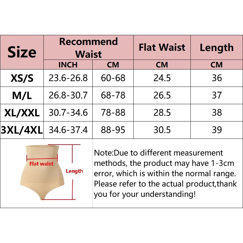 Women High Waist Body Recovery Slimming Underwear Tummy Control Panties Sexy Seamless Shapewear Thong Hip Lifting Corset