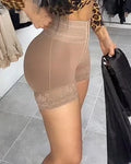 Women's High Waist Flat Belly Shorts Shaper Postpartum Buttocks Lifting Body Shaping Pants Seamless Shapewear Shorts Plus Size